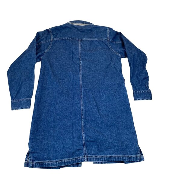 BillBlass Jeans Women's Denim Dress Medium Blue Button-Up Long Sleeves Collared - Picture 2 of 8